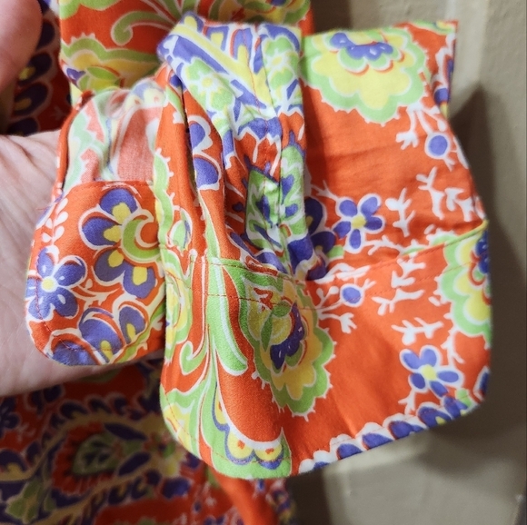 Lauren Ralph Lauren Y2K Multicolor Paisley 100% Cotton Poplin Button Down Shirt - Picture 5 of 7